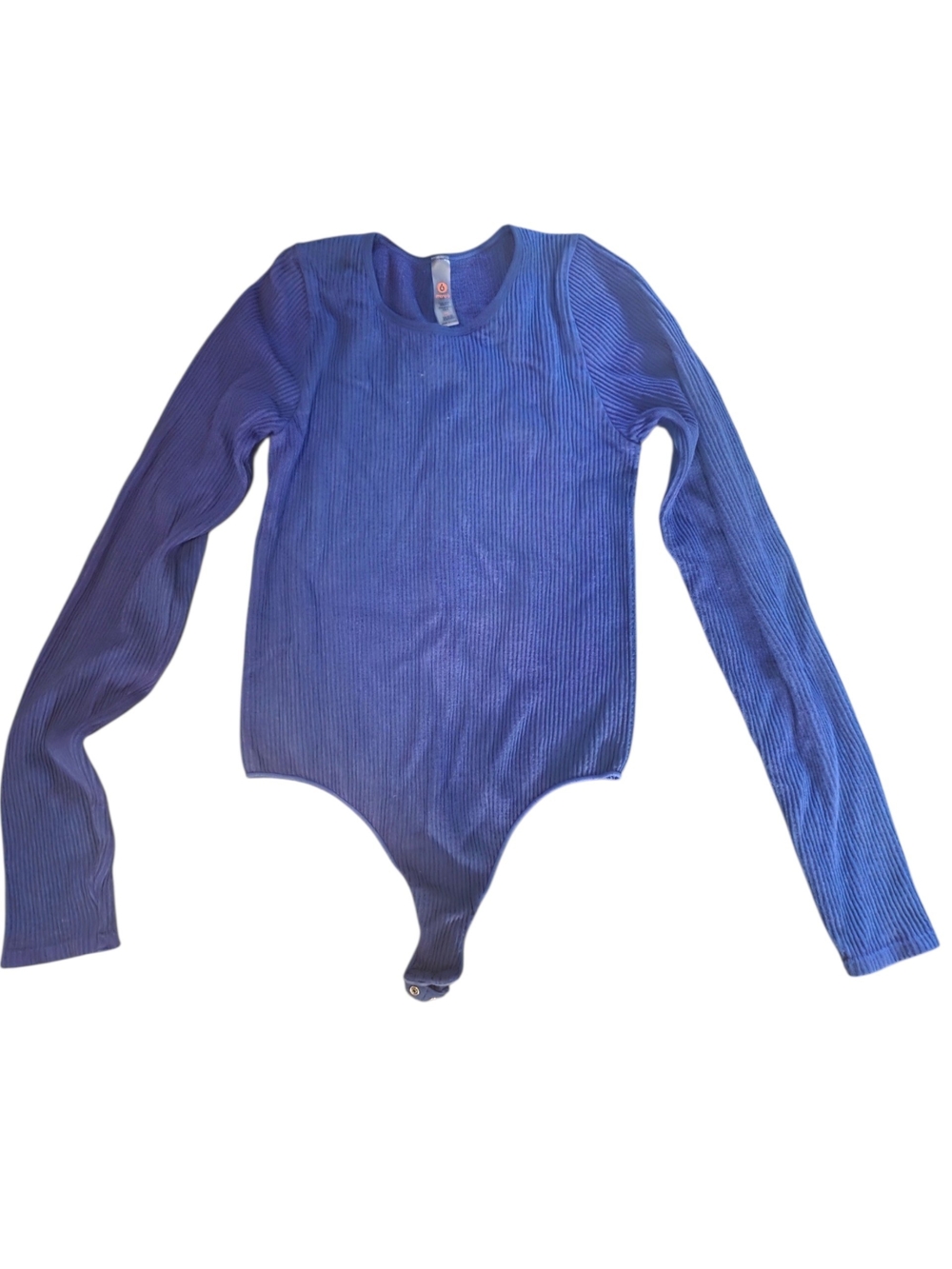 Mono B Ribbed Long-Sleeve Bodysuit in Purple